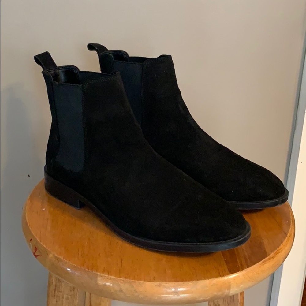 Asos Black Suede Chelsea Boots